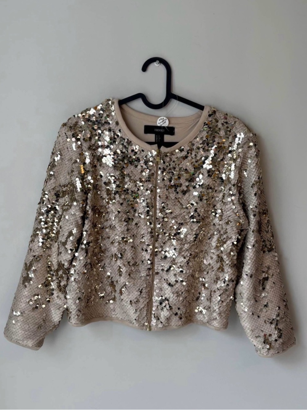Women’s Stunning Festival Reversible Gold Sequin Jacket